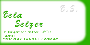 bela selzer business card